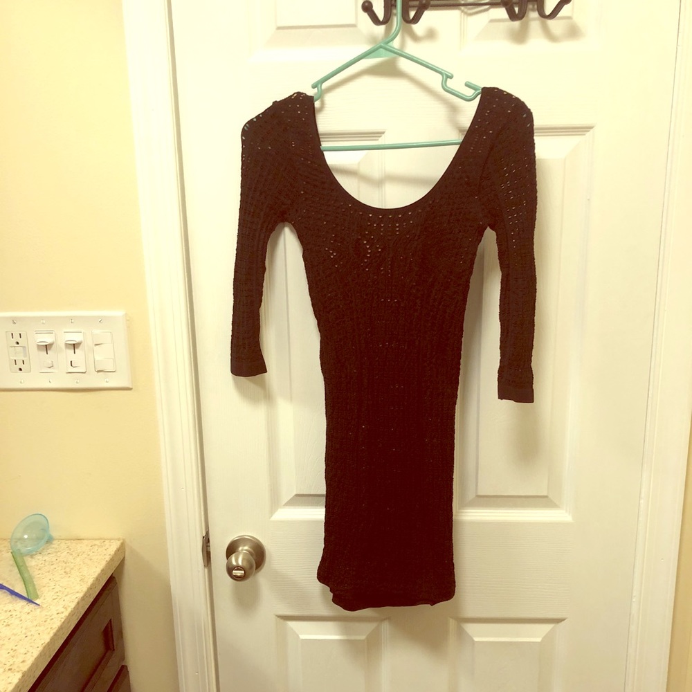 Bebe Black and Tan evening dress